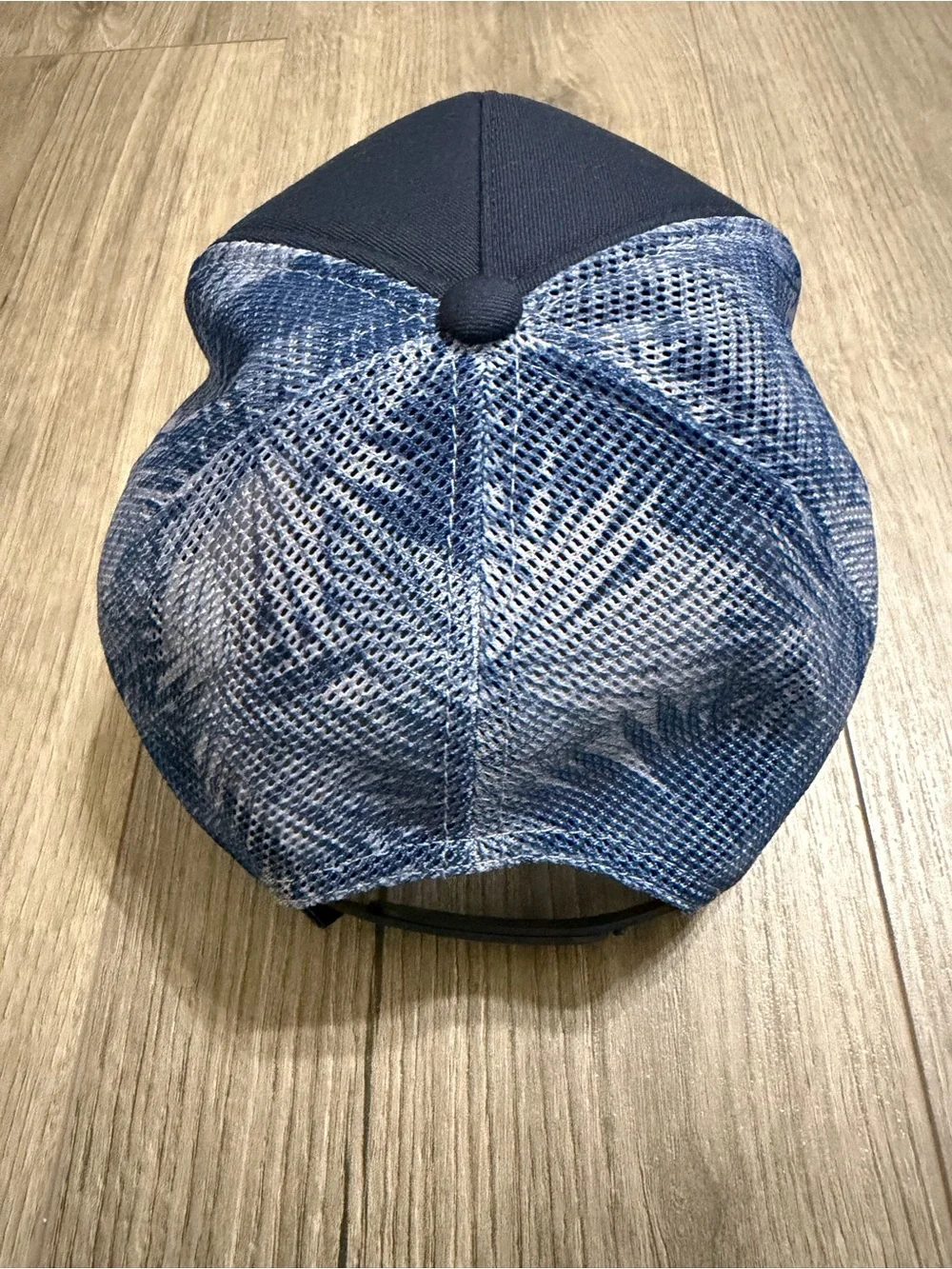 Skechers Navy & Light Blue Palm-Print Kids Trucker Hat